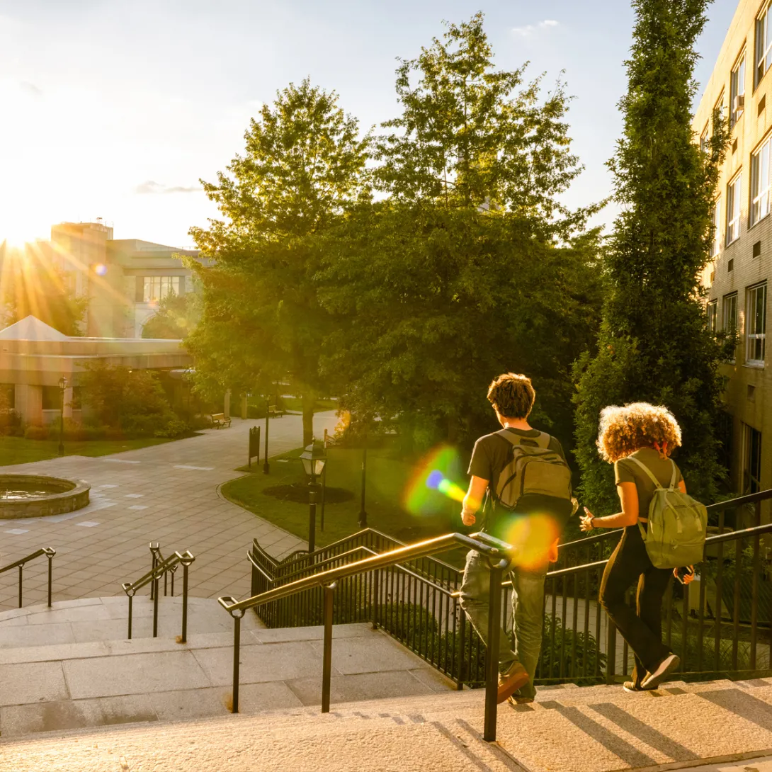 Students on Stairs